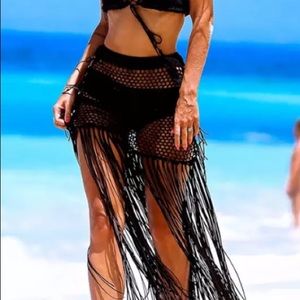 New! Black Mesh Skirt